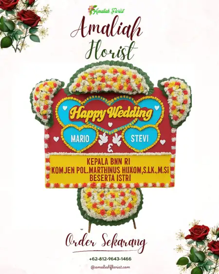 Papan Bunga Pernikahan Talang Betutu